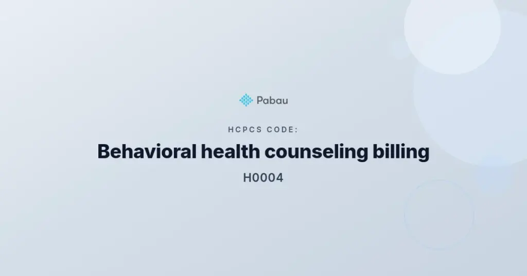 Hcpcs Code H0004