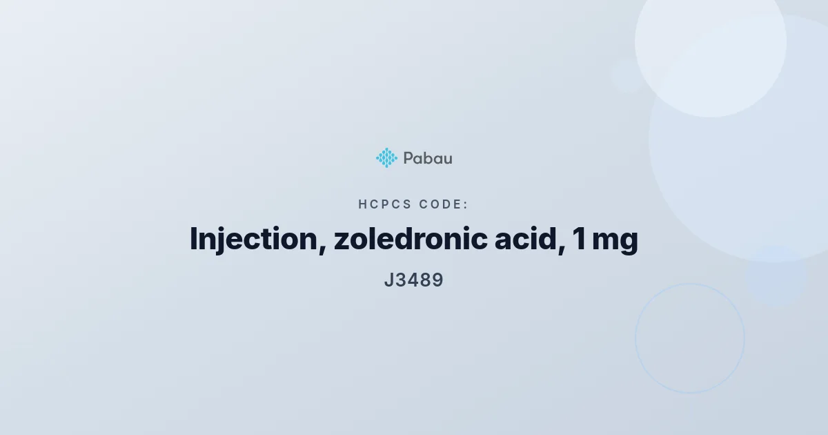 b12 injection hcpcs code J3489: Zoledronic Acid Units & Reimbursement 2026 code for b12 injection When