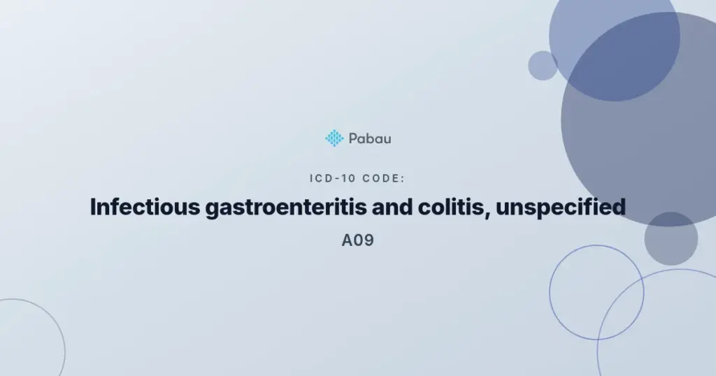 Icd 10 code A09