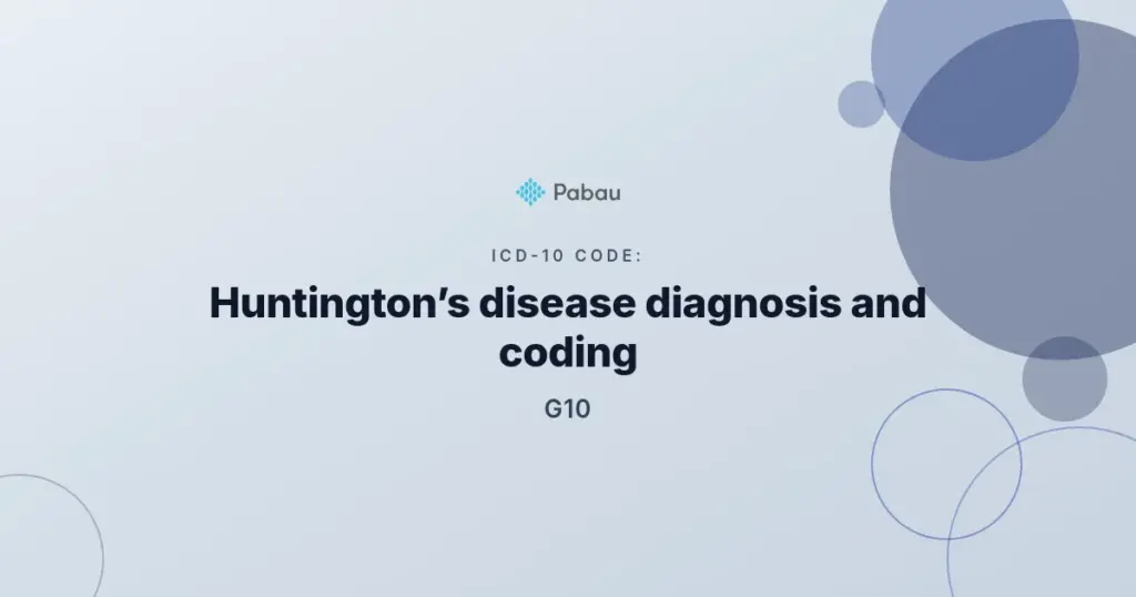 Icd 10 Code G10