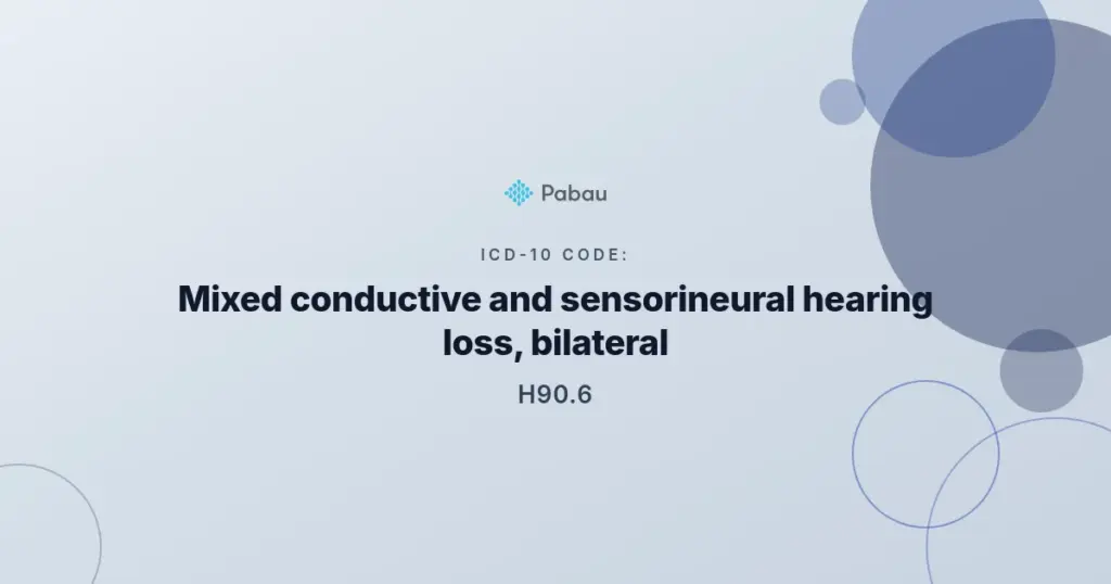 Icd 10 code H906