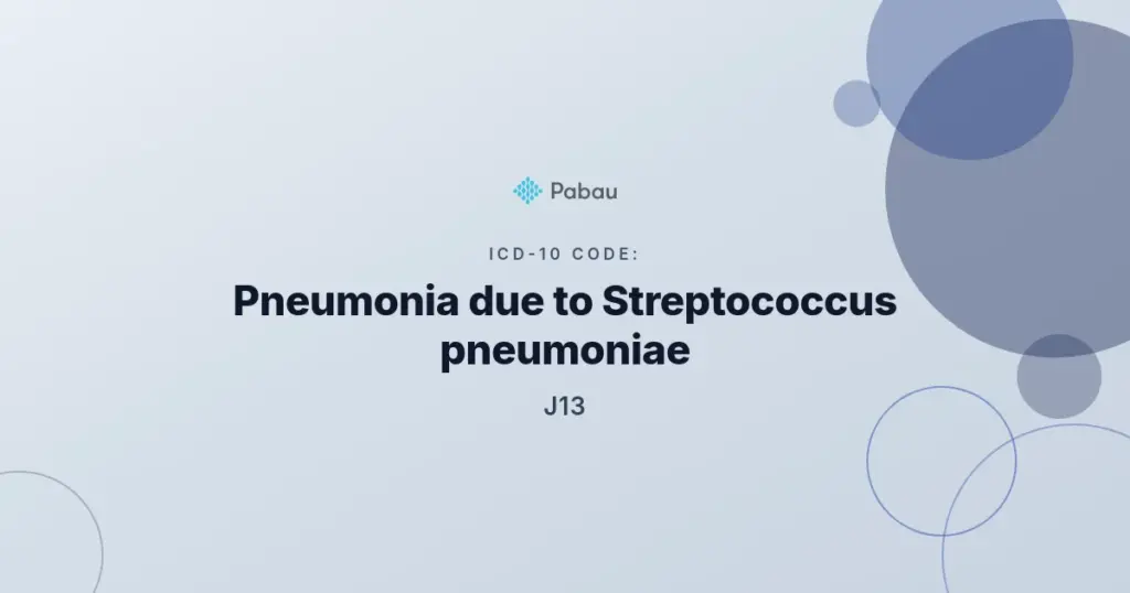 Icd 10 Code J13