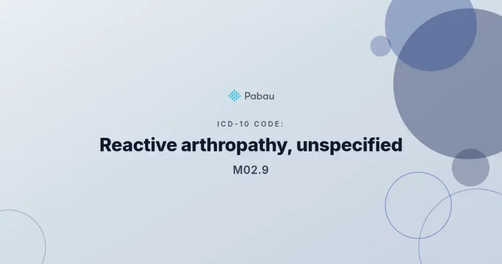 Icd 10 code M029
