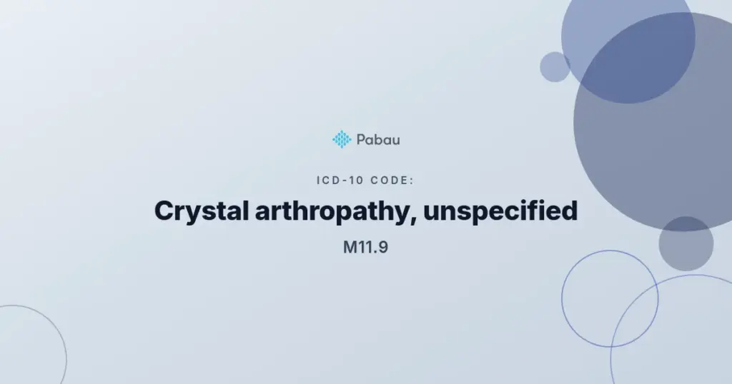 Icd 10 code M119