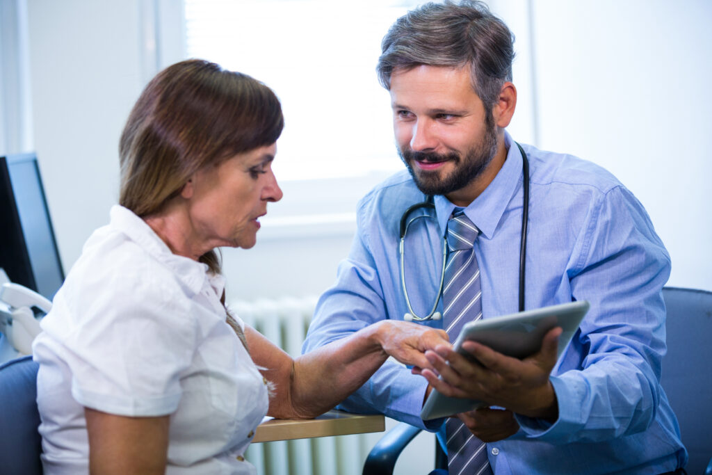 doctor discussing with patient