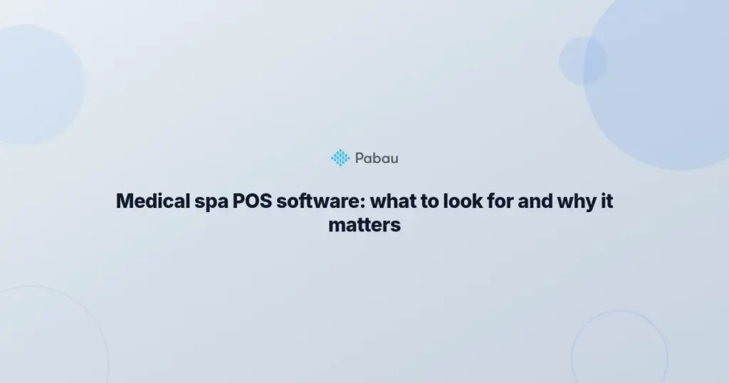 Medical Spa Pos Software