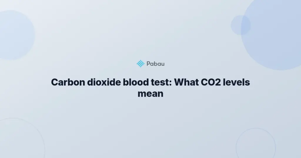 Carbon Dioxide Blood Test