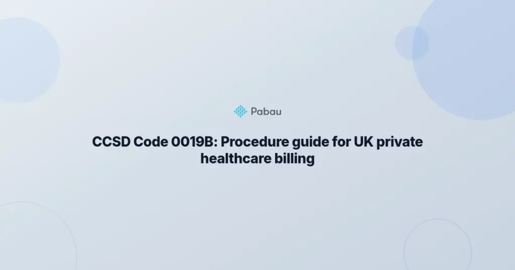 Ccsd code 0019b