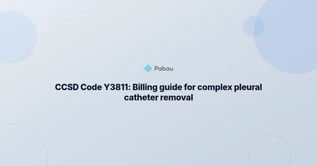 Ccsd code Y3811