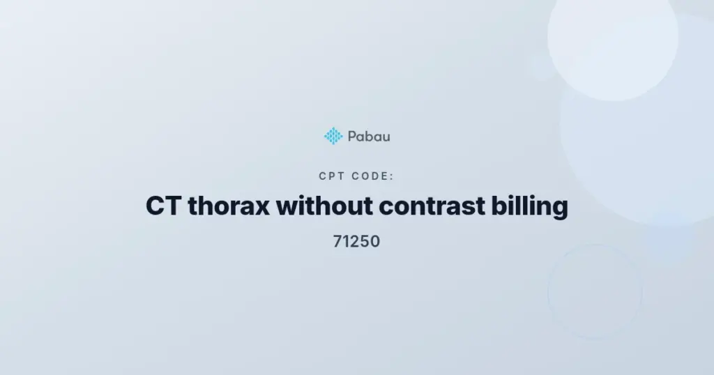 Cpt Code 71250