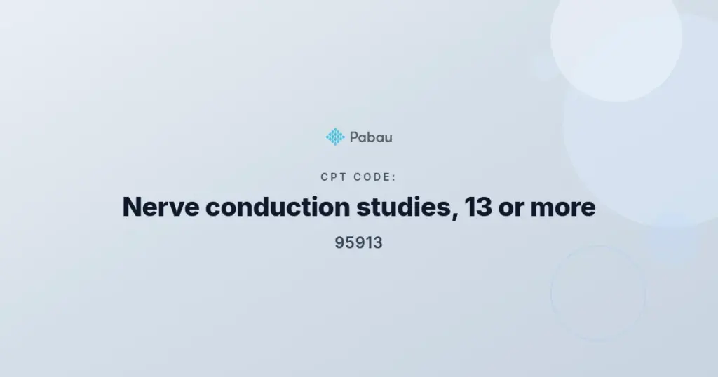 Cpt Code 95913
