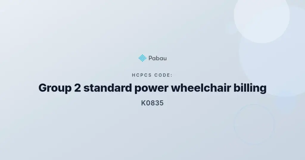 Hcpcs code K0835