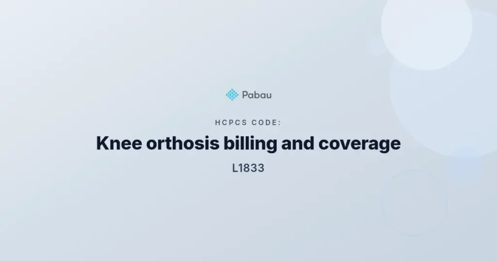 Hcpcs code L1833