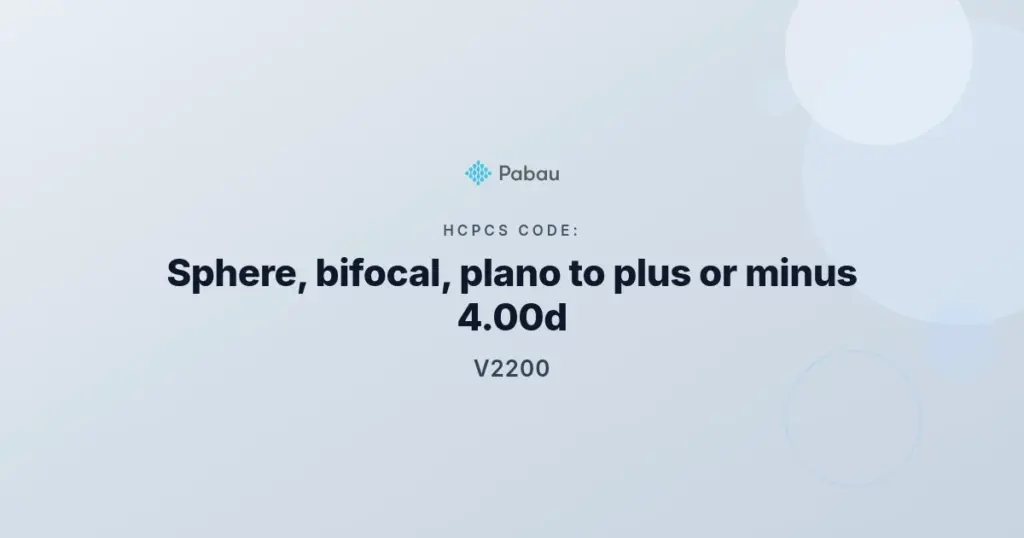 Hcpcs Code V2200