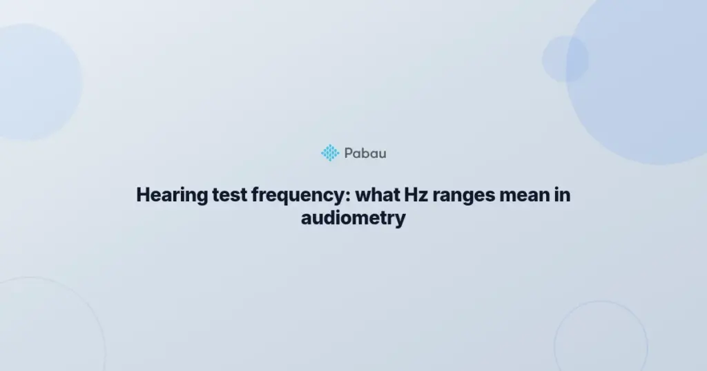 Hearing Test Frequency