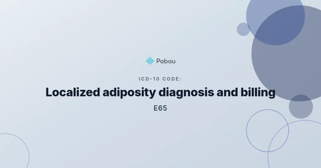 Icd 10 Code E65