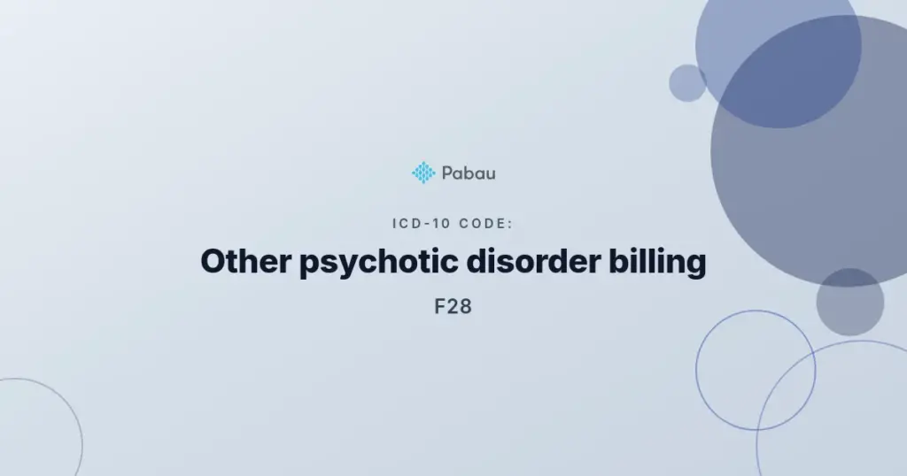 Icd 10 code F28