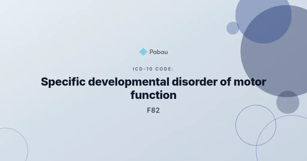 Icd 10 code F82