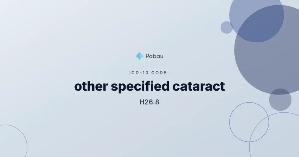 Icd 10 code H268