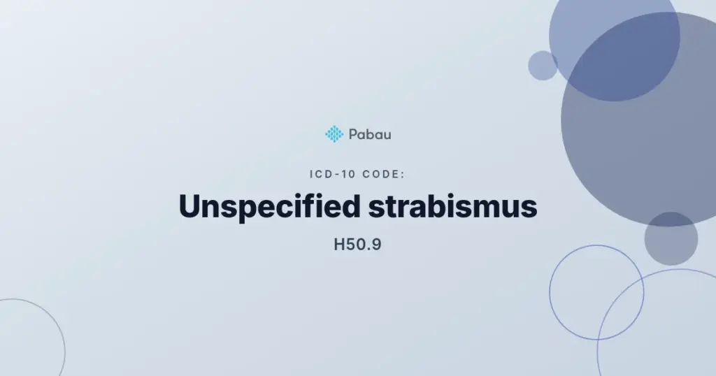 Icd 10 Code H509