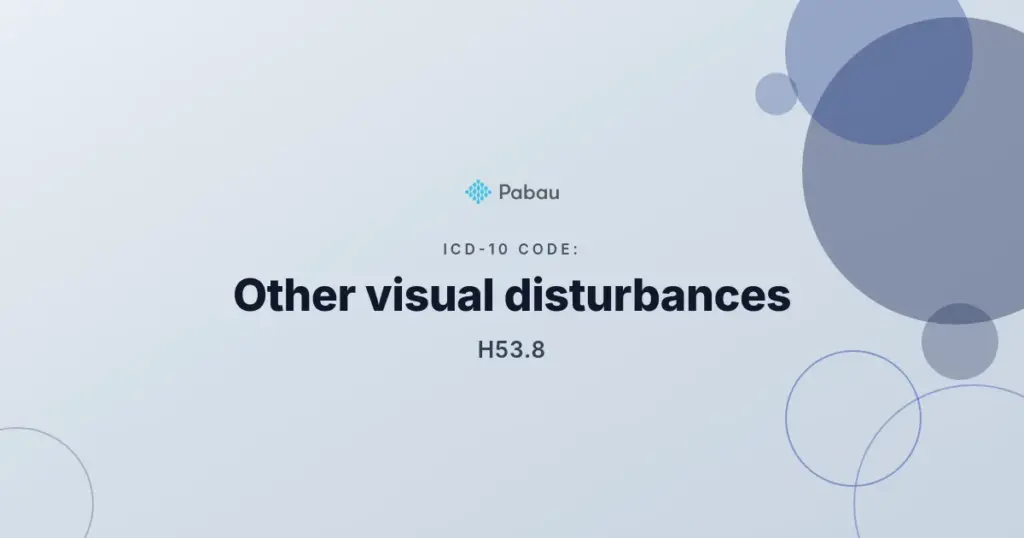 Icd 10 Code H538