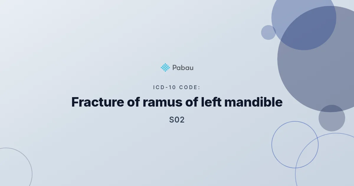 ICD-10 Code S02.642A: Fracture of ramus of left mandible