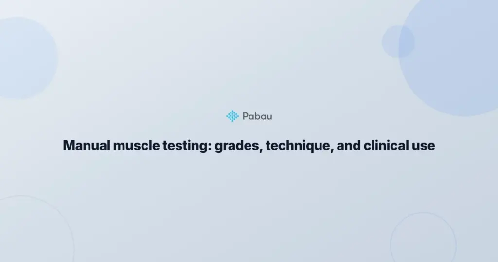 Manual Muscle Testing