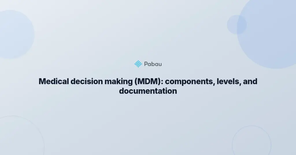 Medical Decision Making