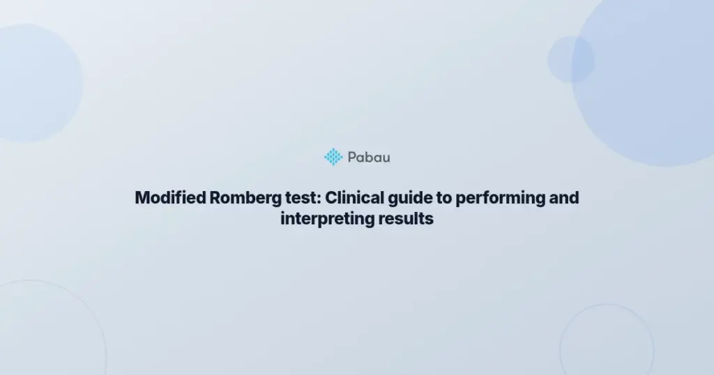 Modified Romberg Test