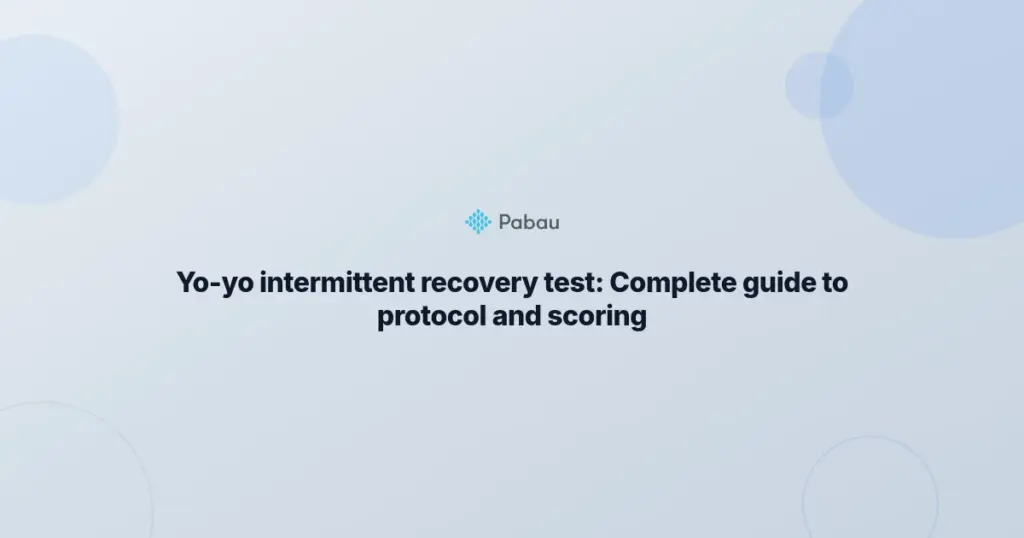 Yo Yo Intermittent Recovery Test