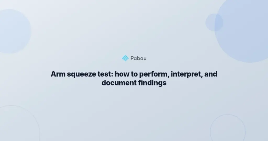 Arm Squeeze Test 2