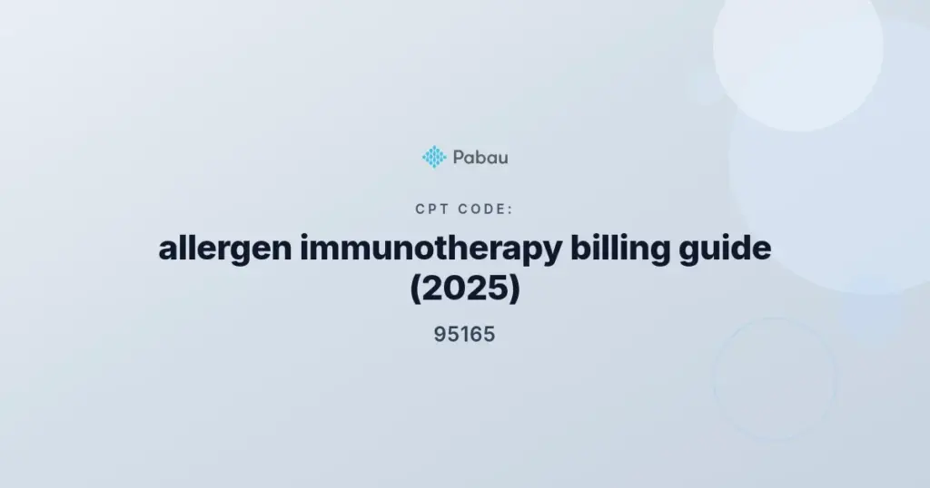 Allergen immunotherapy vial preparation for CPT code 95165 billing