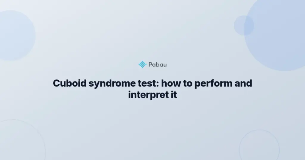 Cuboid Syndrome Test