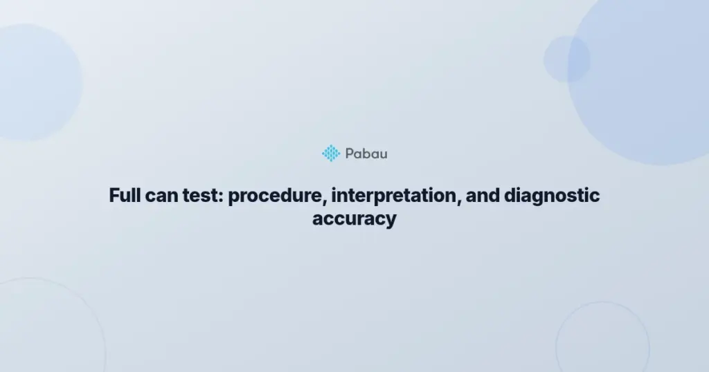 Full Can Test