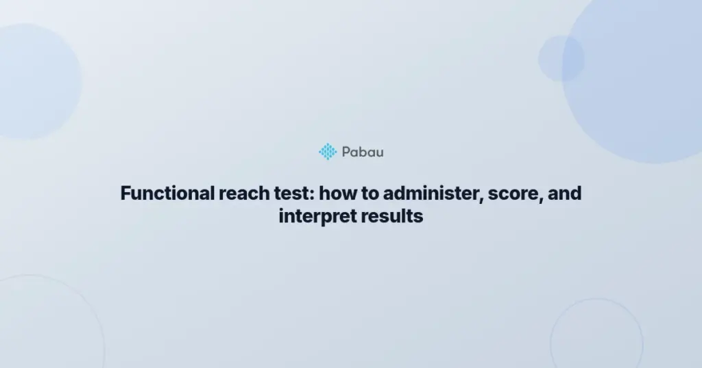 Functional Reach Test
