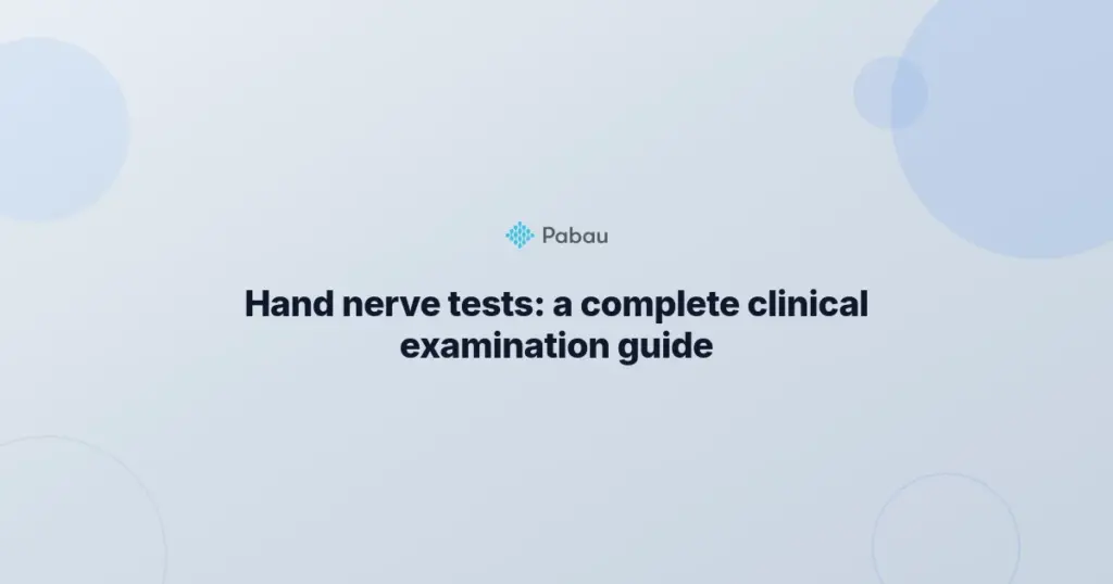 Hand Nerve Tests 2