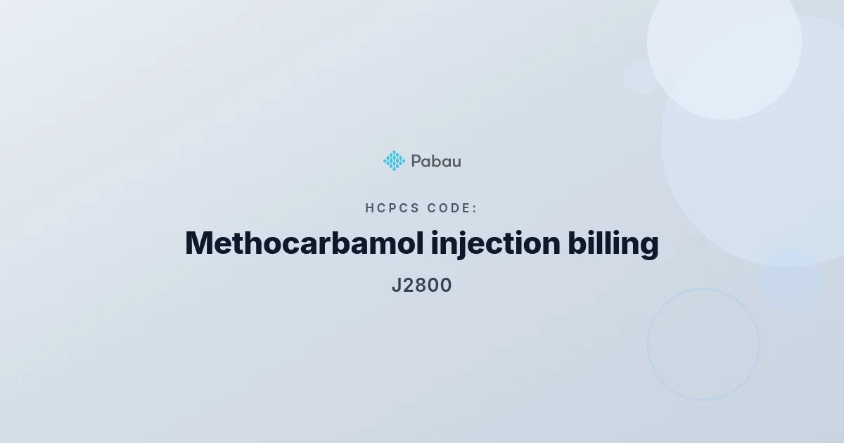 HCPCS Code J2800: Units, NDC, and ICD-10 billing rules