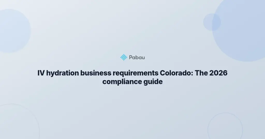 Iv Hydration Business Requirements Colorado