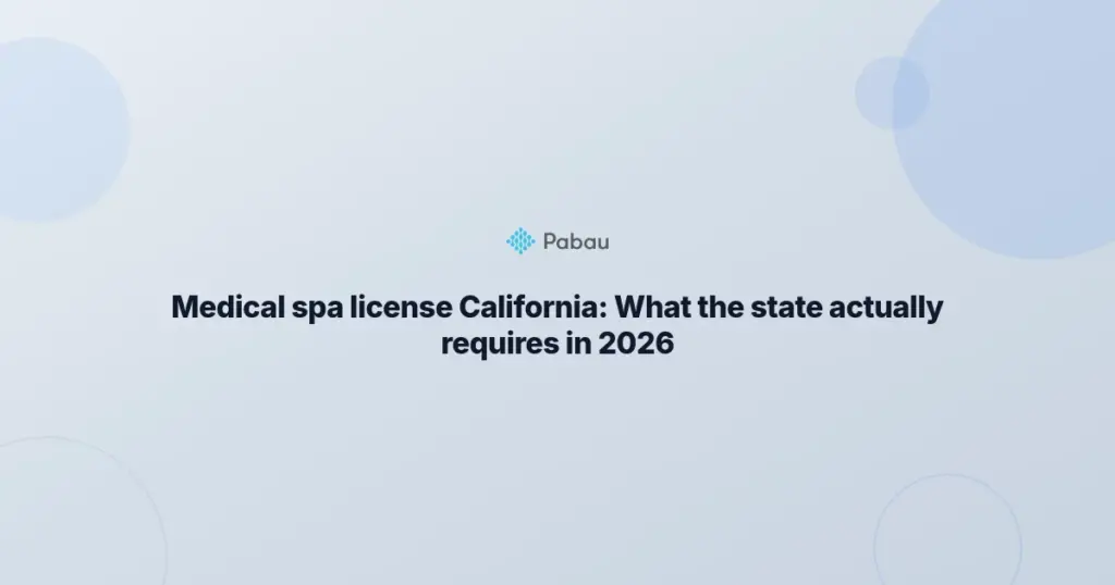 Medical Spa License California