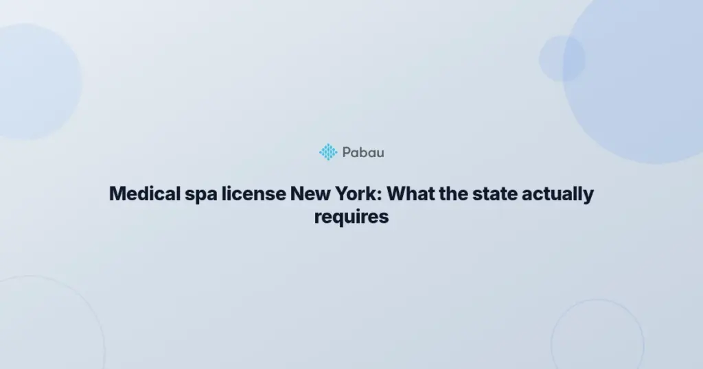Medical Spa License New York