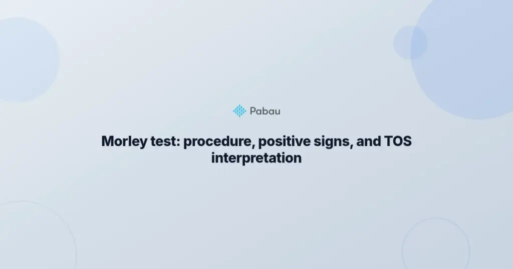 Morley Test