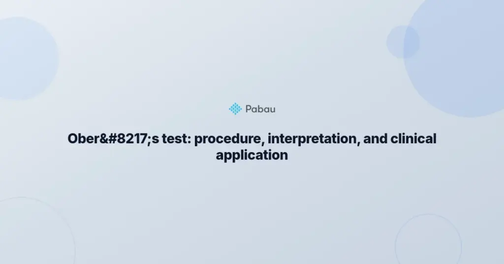 Obers Test