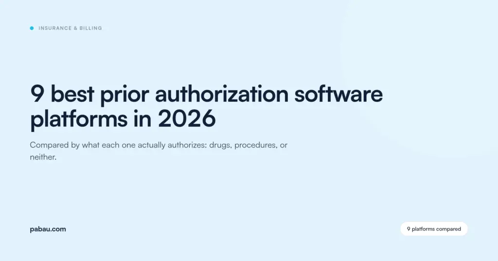 Pabau blog card: 9 best prior authorization software platforms in 2026