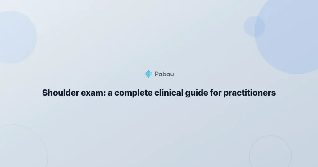 Shoulder Exam
