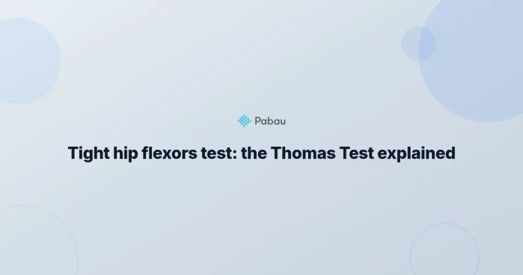 Tight Hip Flexors Test