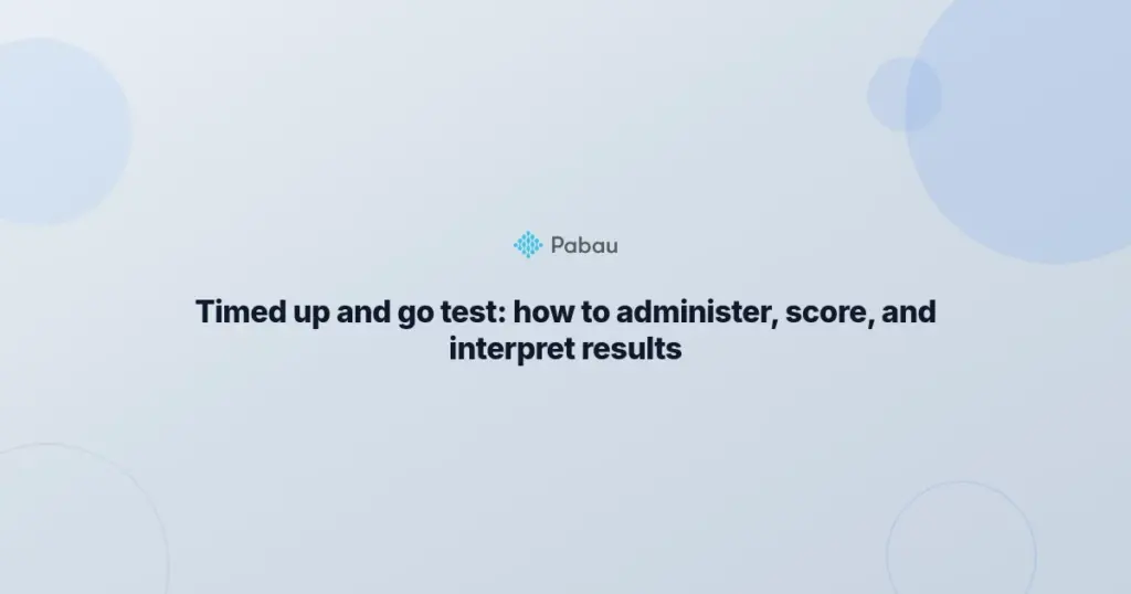 Timed Up And Go Test