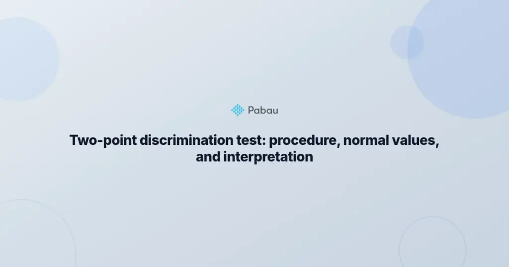 Two Point Discrimination Test