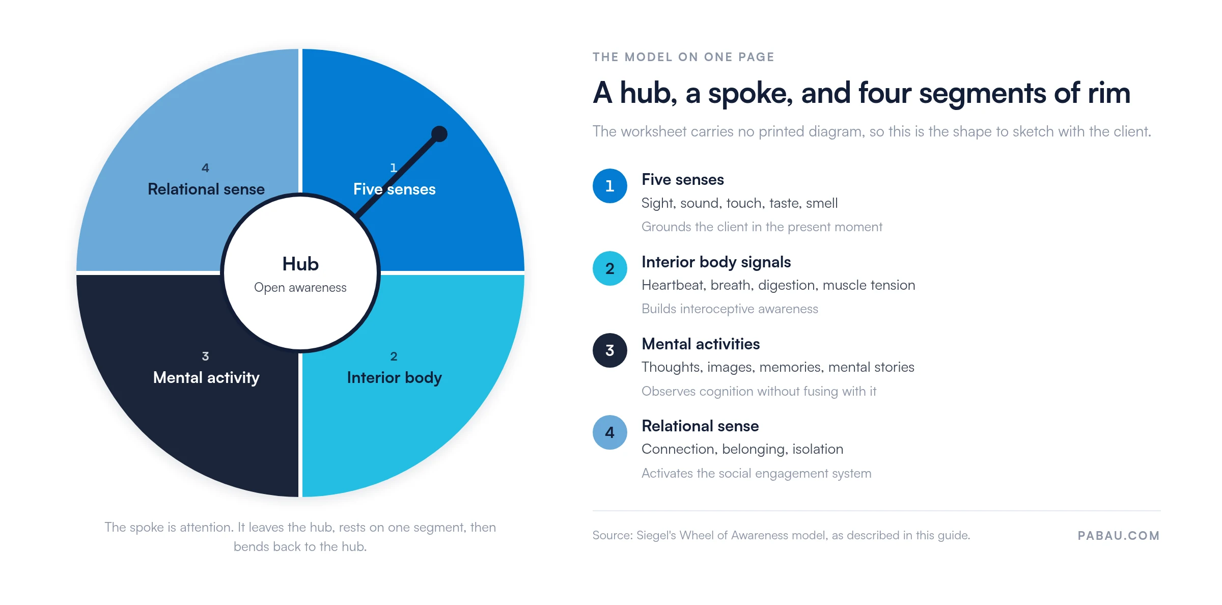 Diagram of the Wheel of Awareness