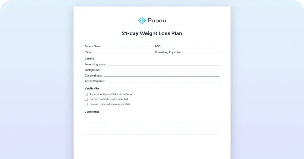 The 21-day weight loss plan that actually works (Free downloadable guide) preview from Pabau
