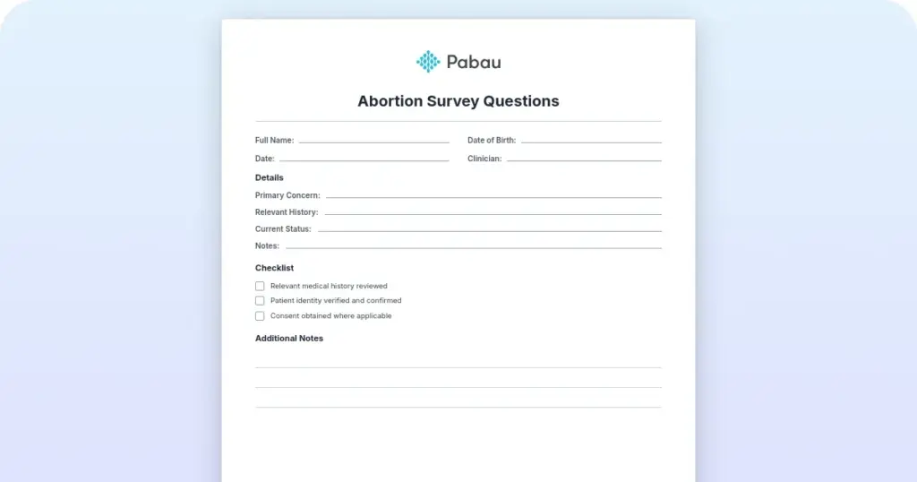 How to use abortion survey questions to deliver trauma-informed patient care preview from Pabau